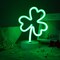 Green Clover Neon Sign Light – USB & Battery Powered Summer Tabletop Lamp for Bedroom, Bar, or Outdoor Vibes